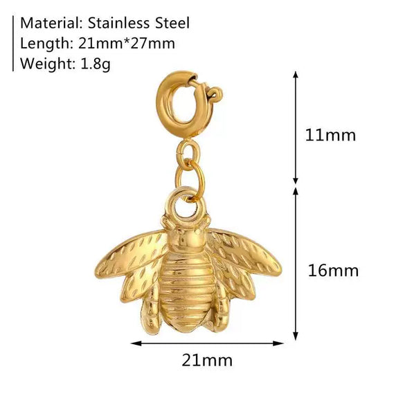 Girls Fashion Marine Life Insect Flower And Grass Series Stainless Steel Pendant Furnace Vacuum Plated