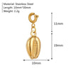 Girls Fashion Marine Life Insect Flower And Grass Series Stainless Steel Pendant Furnace Vacuum Plated