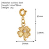 Girls Fashion Marine Life Insect Flower And Grass Series Stainless Steel Pendant Furnace Vacuum Plated