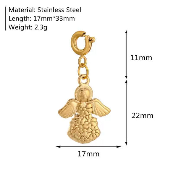 Girls Fashion Marine Life Insect Flower And Grass Series Stainless Steel Pendant Furnace Vacuum Plated
