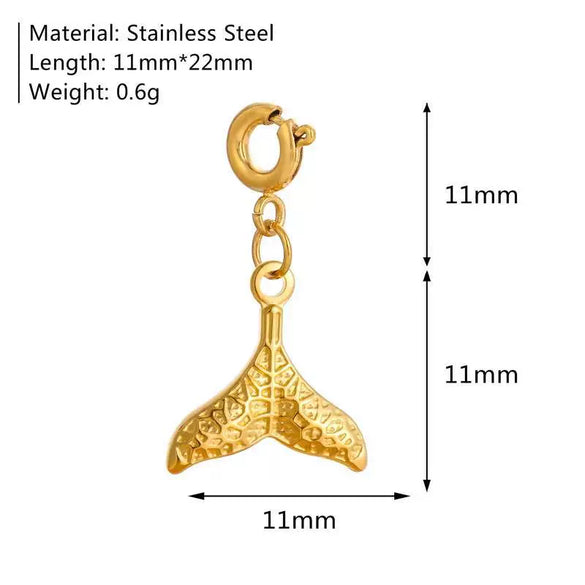 Girls Fashion Marine Life Insect Flower And Grass Series Stainless Steel Pendant Furnace Vacuum Plated