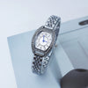 Girls Fashionable Alloy Barrelshaped Bracelet Watch With Mineral Reinforced Glass Mirror And Jewelry Buckle
