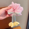 Girls Hair Tie Tulip Flower Style Handmade Mixed Materials