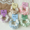Girls Hair Ties Fresh Simple Pastelcolored Floral Lace Fabric Handmade
