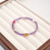 Girls' Handmade Beaded Bracelet With Amethyst Freshwater Pearl Yellow Agate Artificial Crystal Geometric Pattern