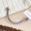 Girls High Elastic Durable Cord Head Rope For High Ponytail With Button As Headdress