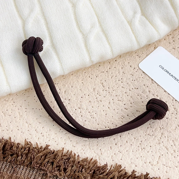 Girls High Elastic Durable Cord Head Rope For High Ponytail With Button As Headdress