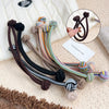 Girls High Elastic Durable Cord Head Rope For High Ponytail With Button As Headdress