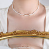 Girls Imitation Pearl Geometric Retro Elegant Simple Necklace Clavicle Chain Jewelry In Titanium Steel With Electroplating