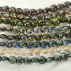 Girls Jewelry Copper Heart Flat Bead Electroplated Foil Glazed Hand Beaded Accessories