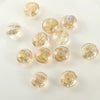 Girls Jewelry Copper Heart Flat Bead Electroplated Foil Glazed Hand Beaded Accessories