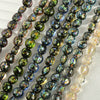 Girls Jewelry Copper Heart Flat Bead Electroplated Foil Glazed Hand Beaded Accessories