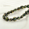 Girls Jewelry Copper Heart Flat Bead Electroplated Foil Glazed Hand Beaded Accessories