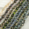 Girls Jewelry Copper Heart Flat Bead Electroplated Foil Glazed Hand Beaded Accessories