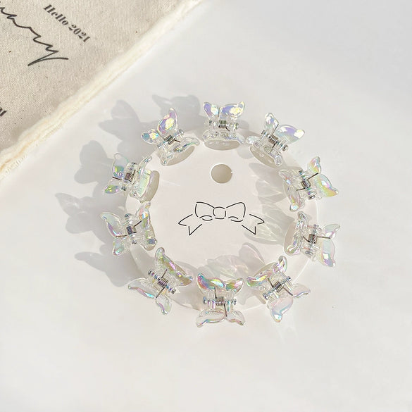 Girls Mini Handmade Handpainted Geometric Hair Clips