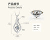 Girls Moissanite Sterling Silver Necklace With Heart And Geometric Patterns Electroplated Highend Design