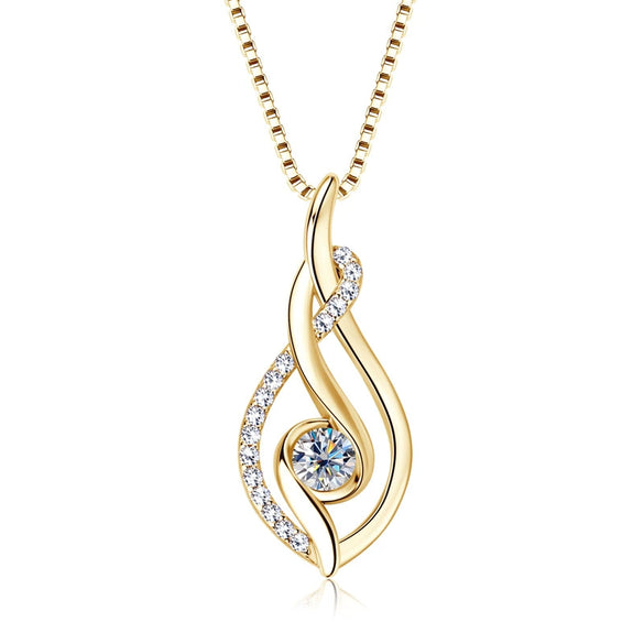 Girls Moissanite Sterling Silver Necklace With Heart And Geometric Patterns Electroplated Highend Design