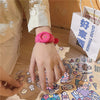 Girls' Plastic Heart And Strawberry Dot Cartoon Watch