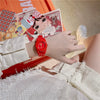 Girls' Plastic Heart And Strawberry Dot Cartoon Watch