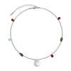 Girls Plastic Resin Alloy Beaded Necklace With Geometric Pattern Electroplated Fivepointed Star Starfish Clavicle Chain Accessories