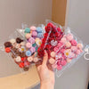 Girls Plush Handmade High Elasticity Hair Accessories Including Rubber Bands Hair Balls And Hair Rings