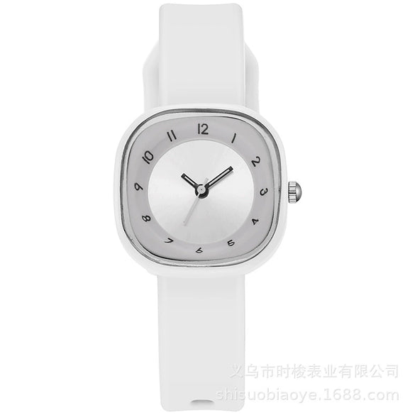 Girls Quartz Watch Alloy Plastic Square Ins Minimal Style Leisure