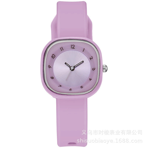 Girls Quartz Watch Alloy Plastic Square Ins Minimal Style Leisure