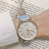 Girls Retro Artistic Quartz Watch Alloy Case Pu Strap Round Dial