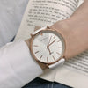 Girls Retro Artistic Quartz Watch Alloy Case Pu Strap Round Dial