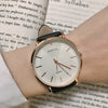 Girls Retro Artistic Quartz Watch Alloy Case Pu Strap Round Dial