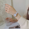 Girls' Round Dial Alloy Case Imitation Leather Strap Heart Shaped Cute Leisure Watch