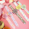 Girls Silicone Plastic Heart Shaped Cartoon Touch Screen Electronic Wristwatch