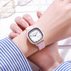 Girls Square Alloy Pu Strap Fresh Style Watch