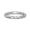Girls' Stacked Ring Silver Geometric Twist Wave Hollow Electroplated Light Luxury Fashionable