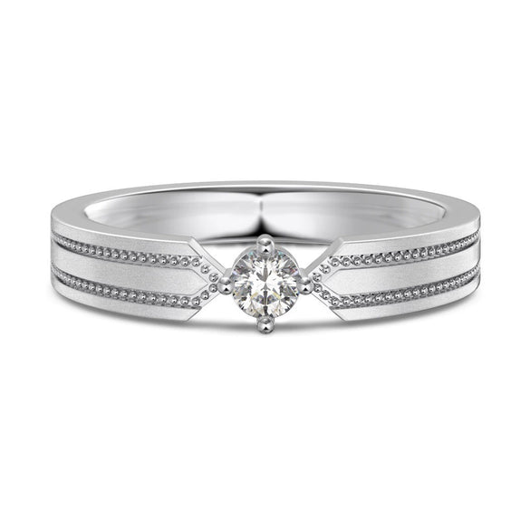 Girls' Stacked Ring Silver Geometric Twist Wave Hollow Electroplated Light Luxury Fashionable