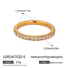Girls Stainless Steel Open Ring Electroplating Simple Light Luxury Stacked Ring