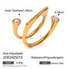 Girls Stainless Steel Open Ring Electroplating Simple Light Luxury Stacked Ring