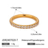 Girls Stainless Steel Open Ring Electroplating Simple Light Luxury Stacked Ring