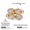 Girls Stainless Steel Open Ring Electroplating Simple Light Luxury Stacked Ring