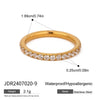 Girls Stainless Steel Open Ring Electroplating Simple Light Luxury Stacked Ring