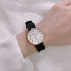 Girls Student Watch Alloy Case Pink Canvas Leisure Style