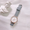 Girls Student Watch Alloy Case Pink Canvas Leisure Style