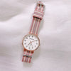 Girls Student Watch Alloy Case Pink Canvas Leisure Style