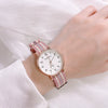 Girls Student Watch Alloy Case Pink Canvas Leisure Style