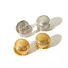 Girls Titanium Steel Earrings With Shell Pattern And Geometric Design Electroplated