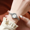Girls Watch Alloy Gold Round Dial With Small Diamond Ins And Lazy Pullout Bracelet College Style