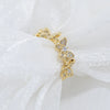 Girly Bowknot Heart Shaped Copper Electroplated Adjustable Open Ring For Women