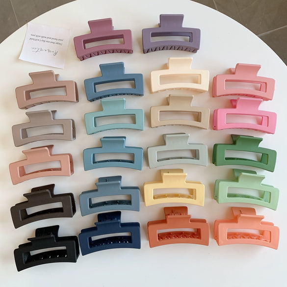 Girly Elegant Plastic Resin Hair Clip Handmade Shark Clip Back Of Head Hair Grip For Women Versatile