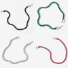 Glam Geometric Stainless Steel Plating Zircon Bracelets