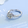 Glam Shiny Geometric Copper Plating Inlay Zircon White Gold Plated Open Rings